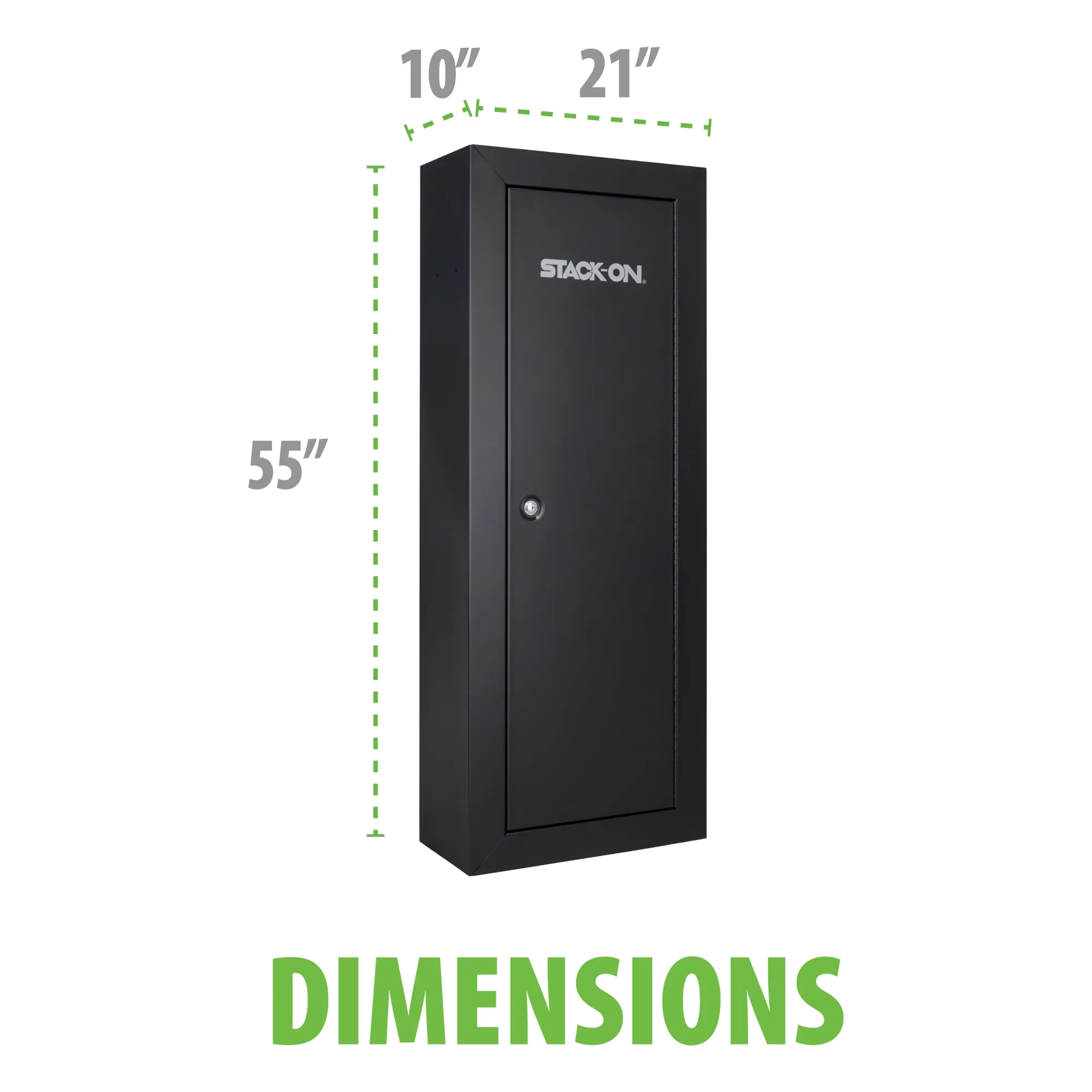 8 Gun Welded-Steel Security Cabinet Black - GCB-908-DS