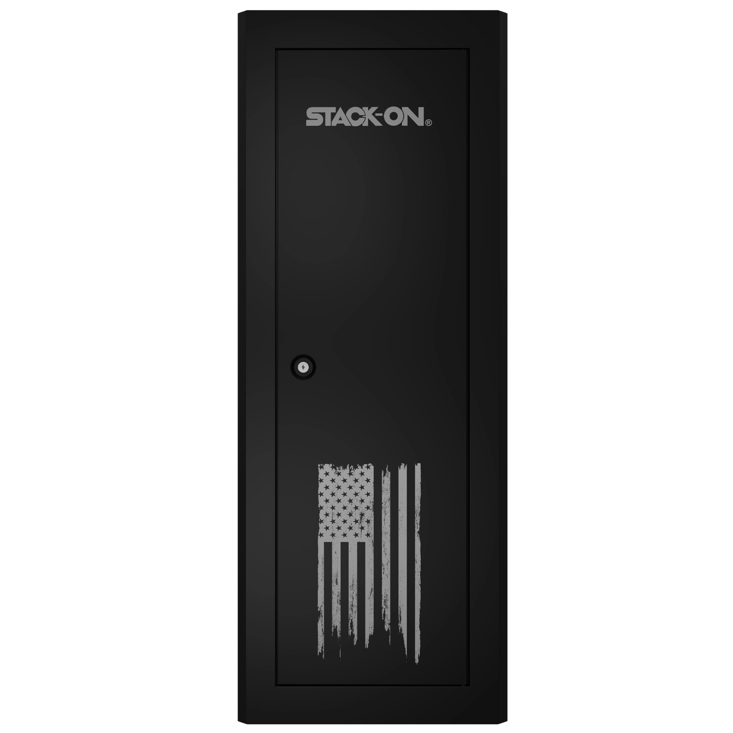18 Gun Welded-Steel Security Cabinet with Beveled Edge – Black