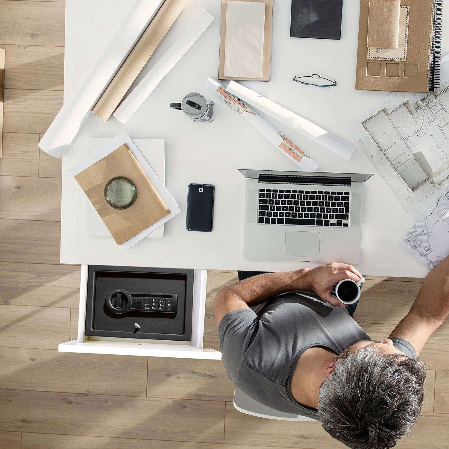 Stack-On Drawer Safe with Electronic Lock