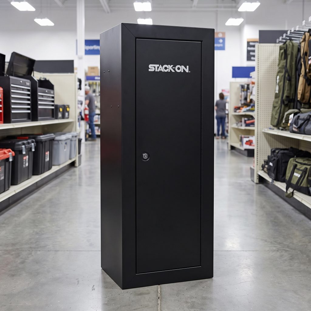 Compact Welded-Steel Pistol / Ammo Cabinet Black - GCB-1000-DX
